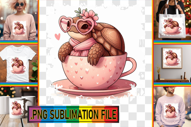 Playful TSHIRT Art Ideas PNG, Turtle