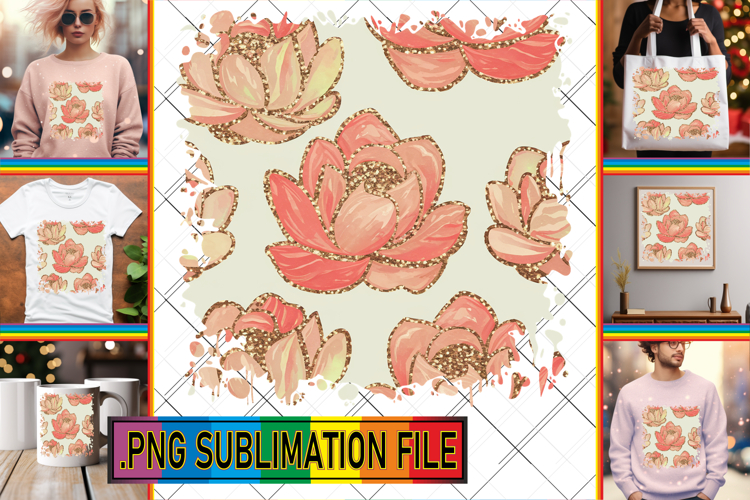 Cheerful PNG TSHIRT Magic, Flower Pattern