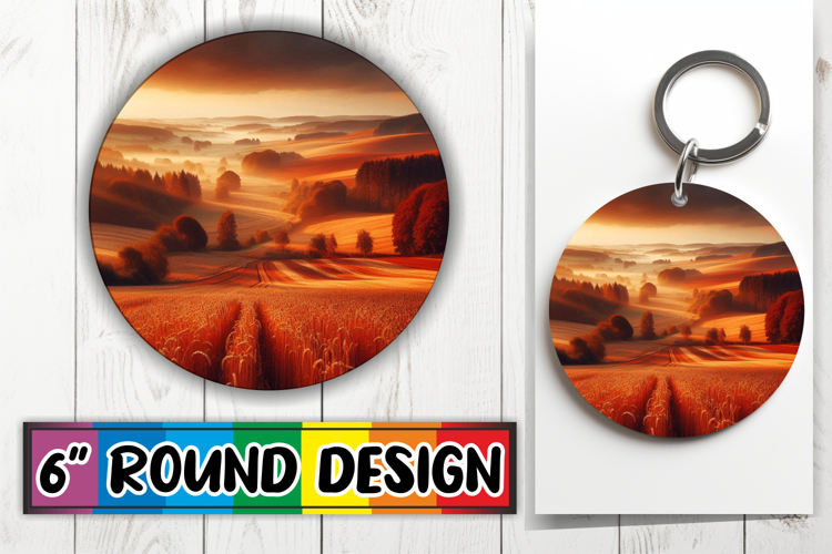 Unique Circle Keychain Magic, Autumn