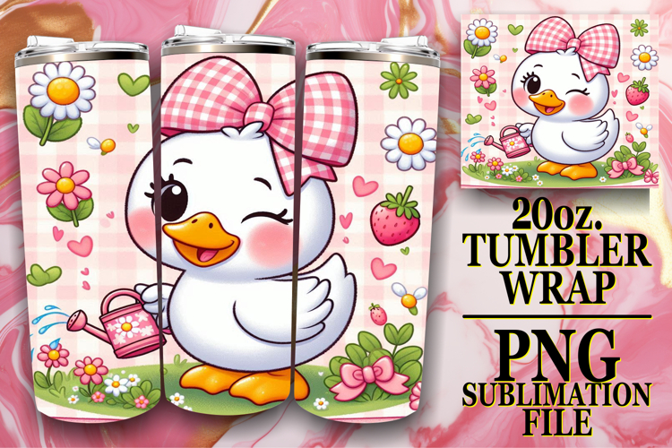 Radiant memories 20oz tumbler wrap, Cute Goose