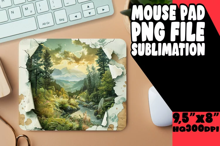 Starlit Skyline 3D Mousepad Sublimation
