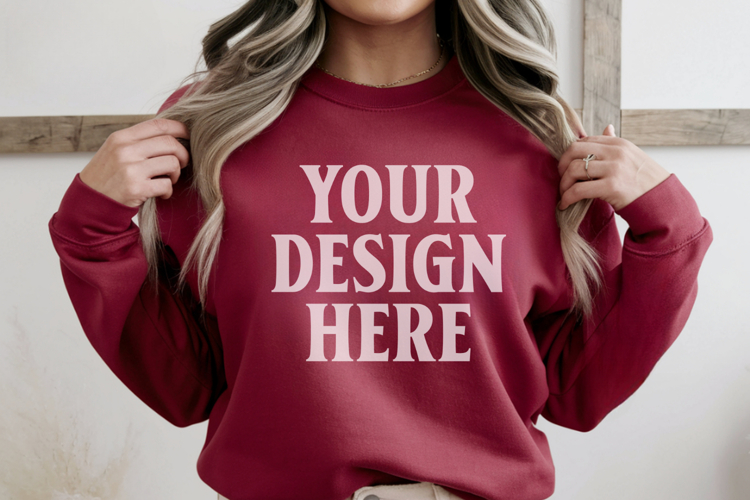 Cardinal Red Gildan 18500 Hoodie Sweatshirt Mockup, 185 mock