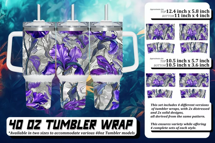 Whimsical 3D Blossom Tumbler Design 40oz