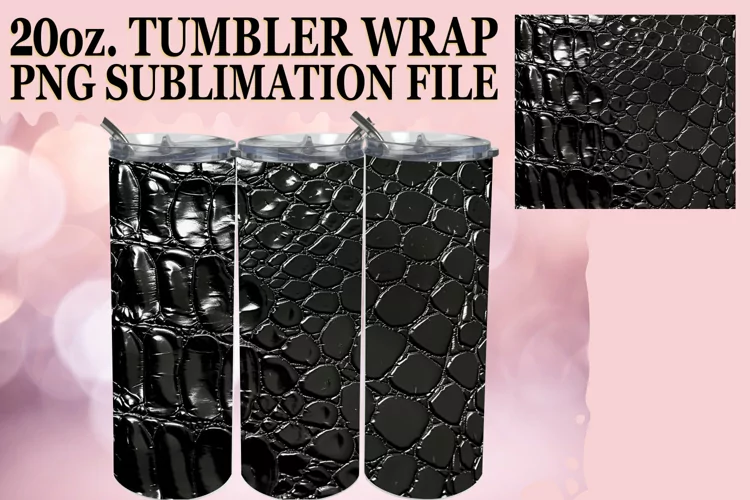 Quilted Effect Tumbler Wrap Sublimation