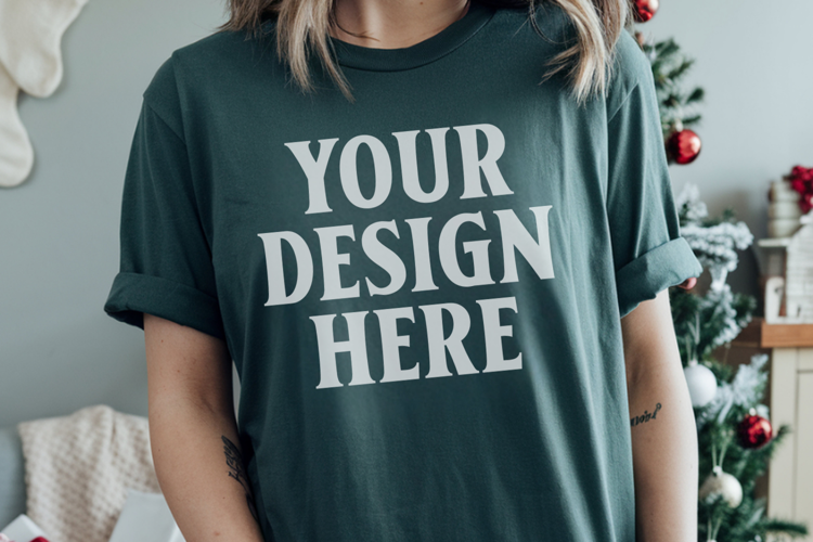 Moss Christmas Comfort Colors 1717 Mockups, CC 1717 m