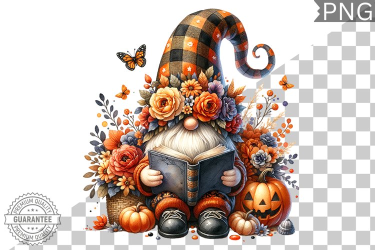 Halloween Gnome Sublimation - Clipart PNG Design