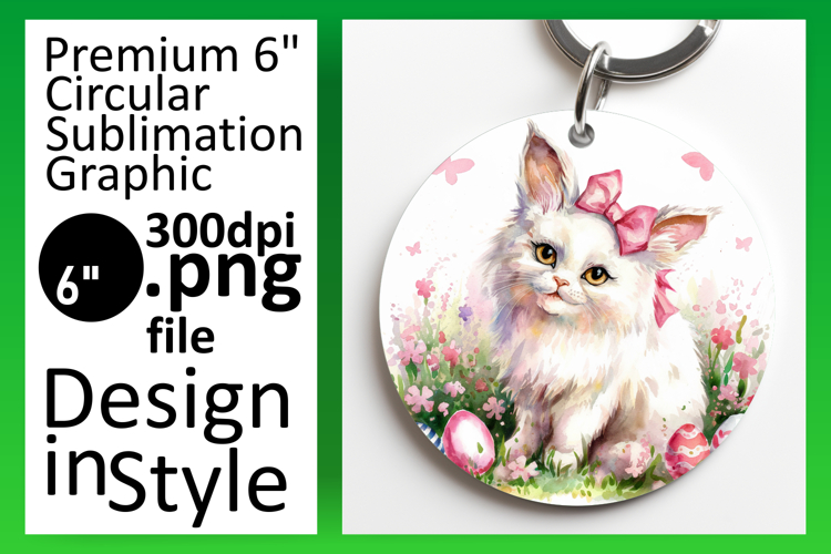 Lovely Round Design for Coasters , Cute Easter example image 1