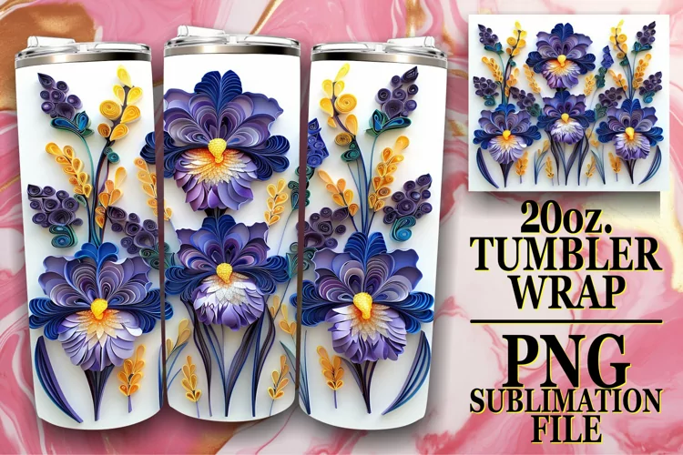 Fresh Blooming Whimsical Petal 3D 20oz Sublimation