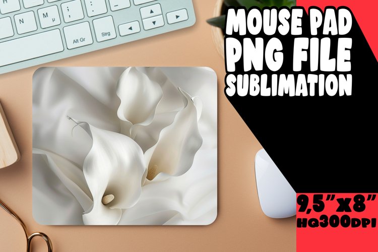 Colorful Spring Blossom Bouquet Mouse Pad Sublimation example image 1