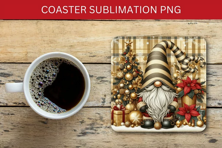 square coaster - gnome