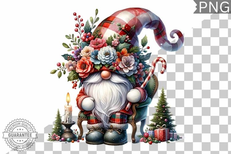 Christmas Gnome Sublimation - Clipart PNG Design
