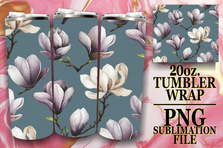 ENCHANTING ADVENTURES 20oz TUMBLER WRAP, Flower Pattern