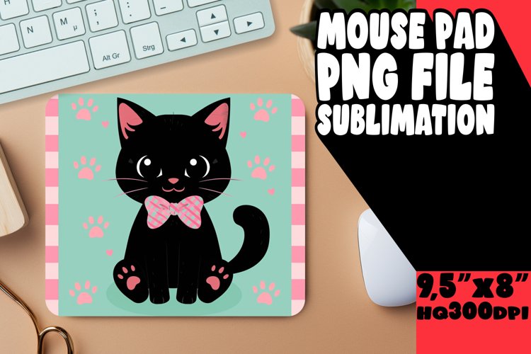 Cute and Playful Kitten Mouse Pad PNG
