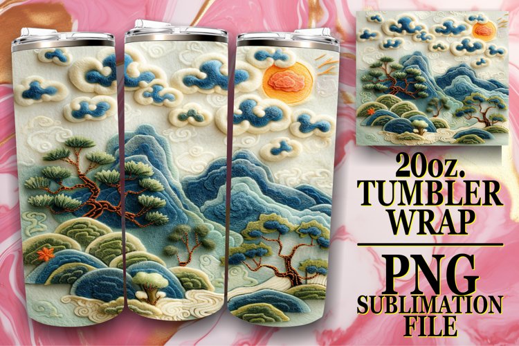 3D Spring View Tumbler Sleeve - 20oz example image 1