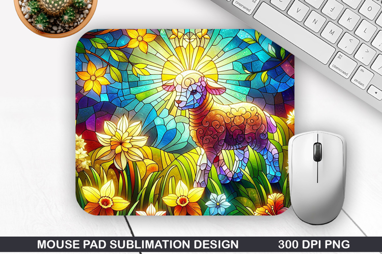 Easter Lambs Mouse Pad Sublimation, Easter Mouse Pad PNG
