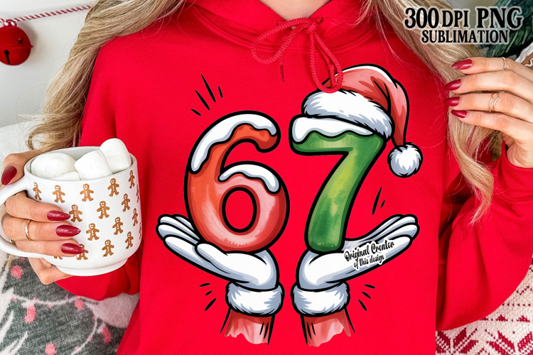 Christmas 67 PNG 6 7 Png Santa Hands Funny Gen Z Alpha Slang