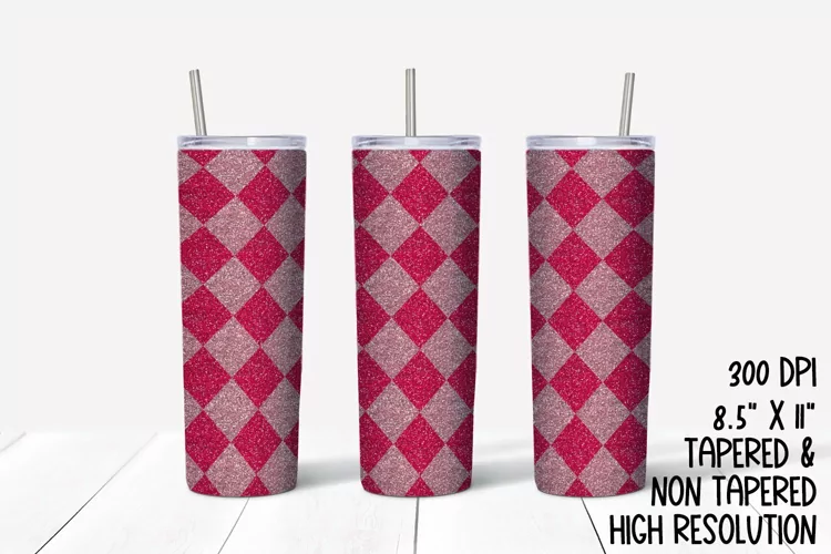 Glitter Pink Sublimation Tumbler