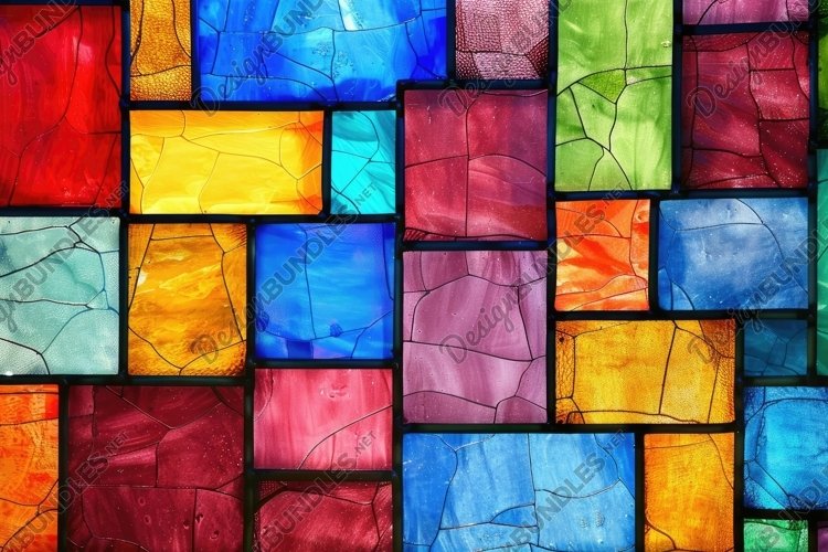 Colorful Stained Glass Background Wallpaper