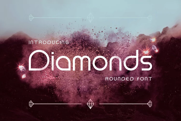 Diamonds - A Dynamic Rounded Font