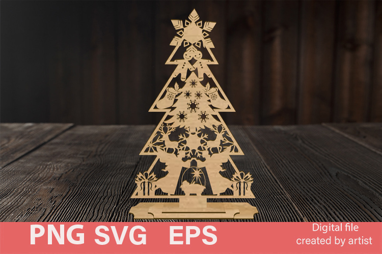 Christmas decor, SVG Christmas trees, multi-layer cutting