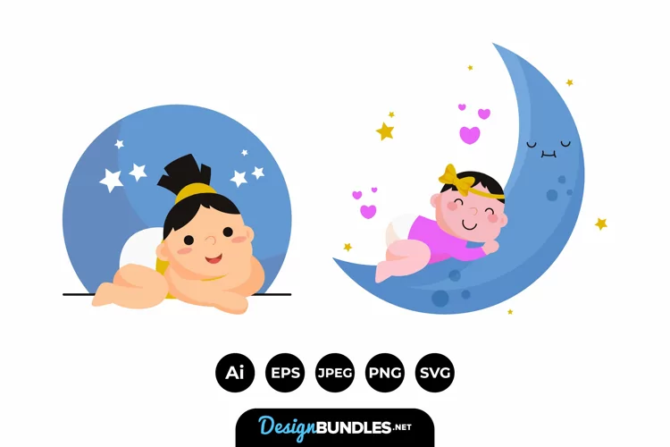 Cute Detailed Baby Logos