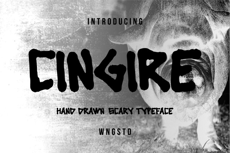 Cingire - Hand drawn scary typeface example image 1