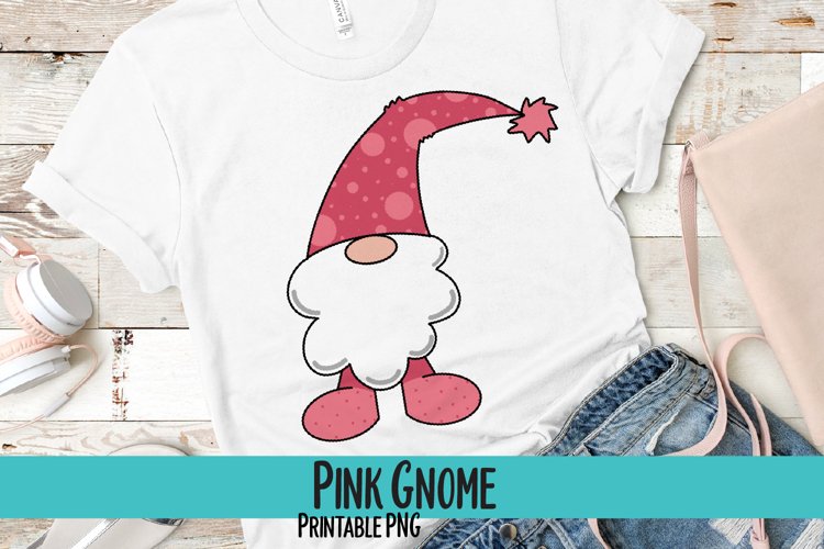 Pink Gnome Sublimation PNG example image 1
