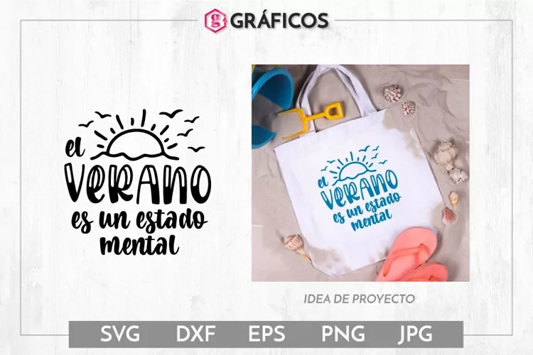 El verano es un estado mental SVG - Frases Verano