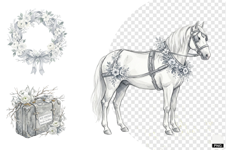 Snowy Romance Wedding Clipart