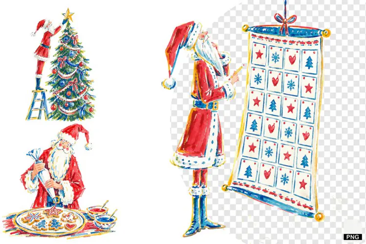 Quirky Santa PNG