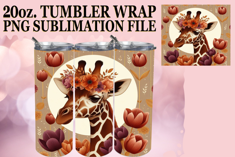 RADIANT ENCOUNTERS 20oz TUMBLER WRAP, Giraffe