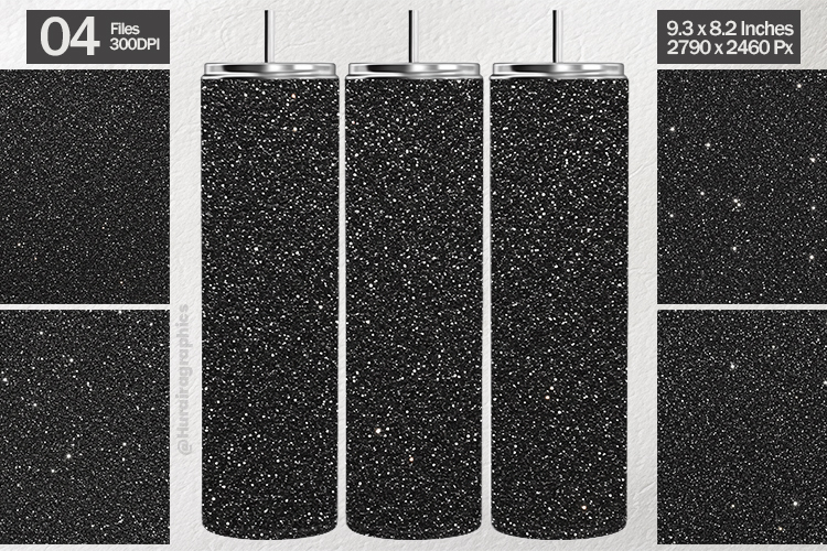Black Glitter Tumbler Wrap| Tumbler Sublimation