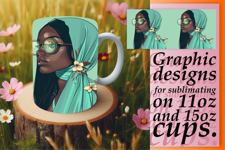 Blissful Sunshine: Melanin Sublimation Mug Wrap