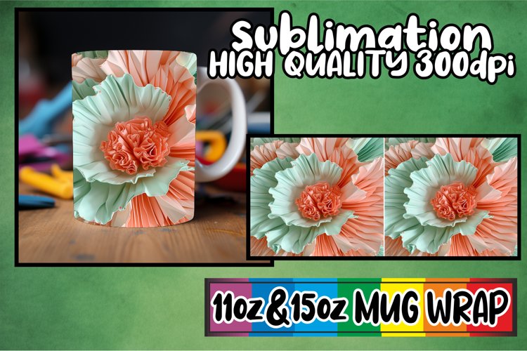 Artistic Harmony Mug Wrap, 11oz 15oz Sublimation