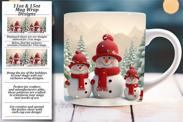 Winter's Colorful Palette: Festive Sublimation Mugs