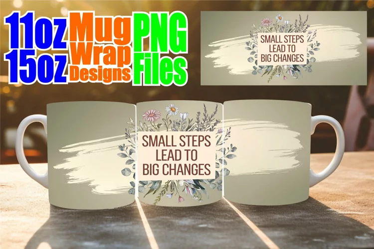 Inspired thoughts 11oz 15oz mug wrap, Quote