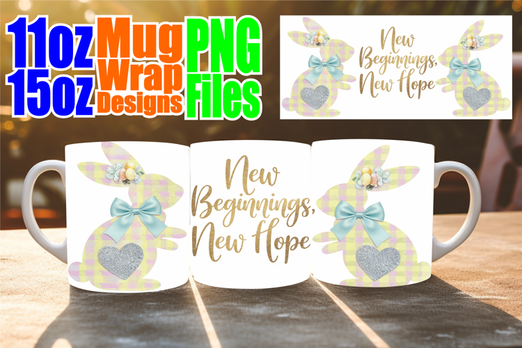 Sweet memories 11oz 15oz sublimation wrap, Easter Bunny