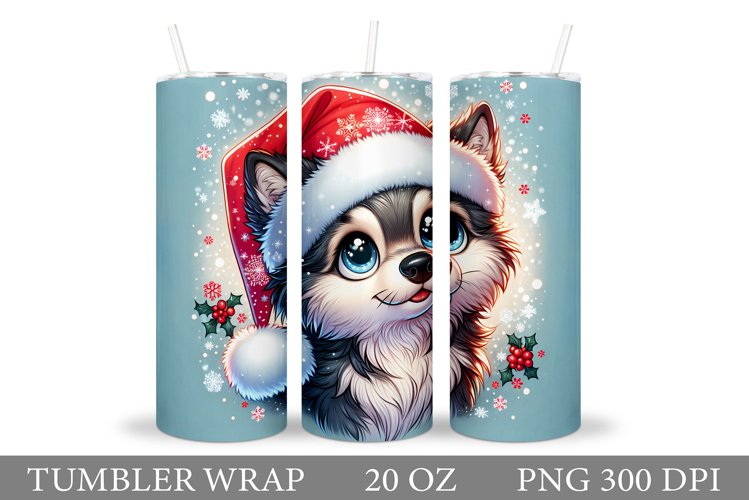Christmas Wolf Tumbler. Christmas Tumbler Sublimation