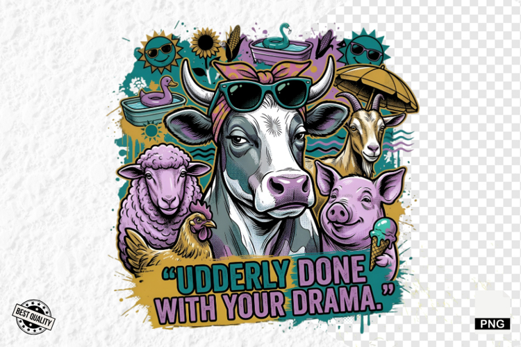 Farm Animals PNG Sublimation - Summer Animal