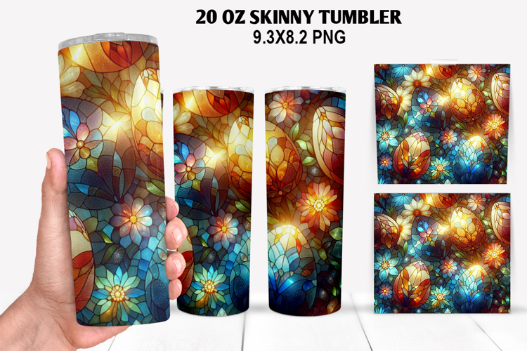 Skinny Tumbler 20oz Wrap Design, Easter Tumbler PNG Design