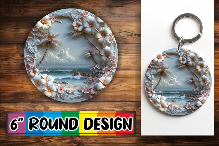 Round Ornament Sublimation Designs example image 1