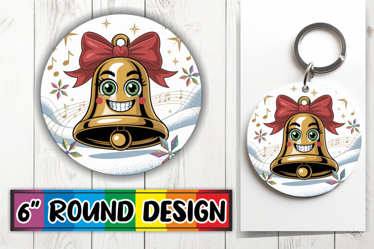 Whimsical Car Coaster Round, Cute Christmas example image 1