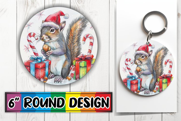 PNG Round Design - Festive Christmas Watercolor