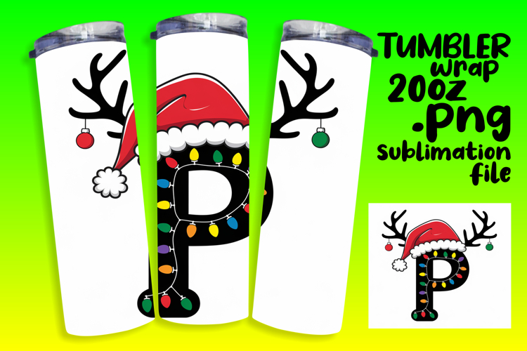 Inspired 20oz Tumbler Wrap Template , Christmas