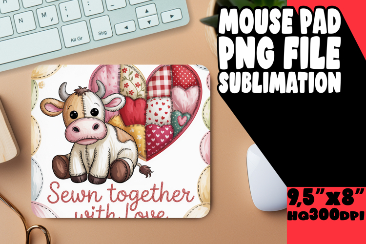 WHIMSICAL MOUSE MAT GIFT MAGIC, Cute Cow