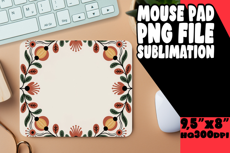 joyful MOUSE MAT Sublimation Style, Flowers