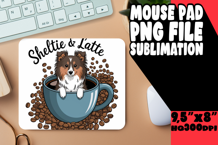 VIBRANT mouse MAT Innovative Art, Coffee Dog