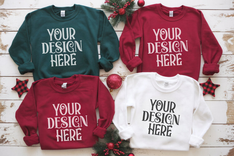 Christmas Family Matching Group T-Shirt Mockup example image 1