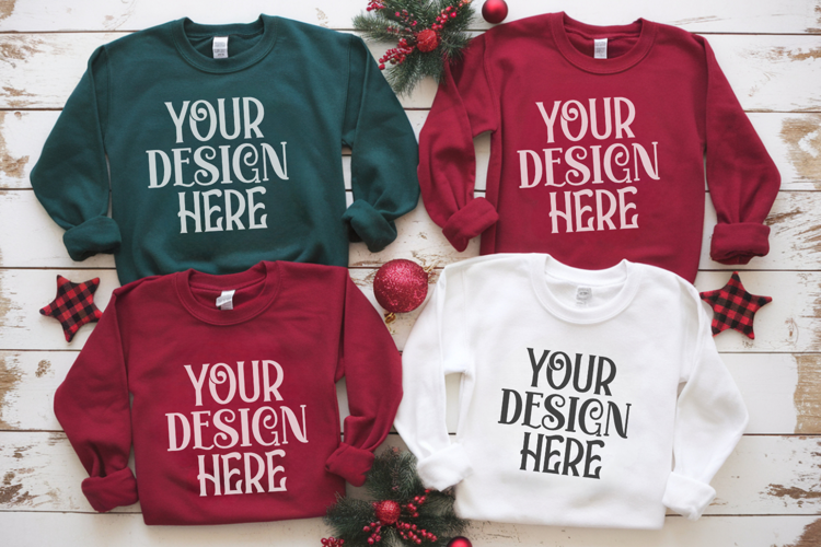Christmas Family Matching Group T-Shirt Mockup