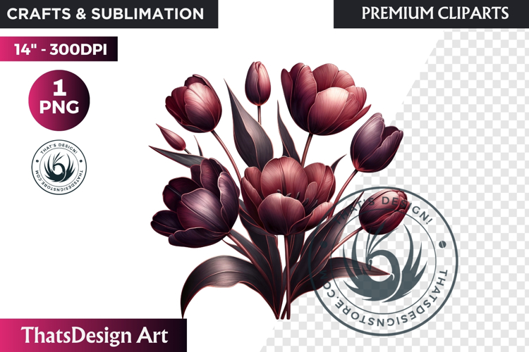 Dark flowers, wedding Florals PNG, Dark Romance Clipart